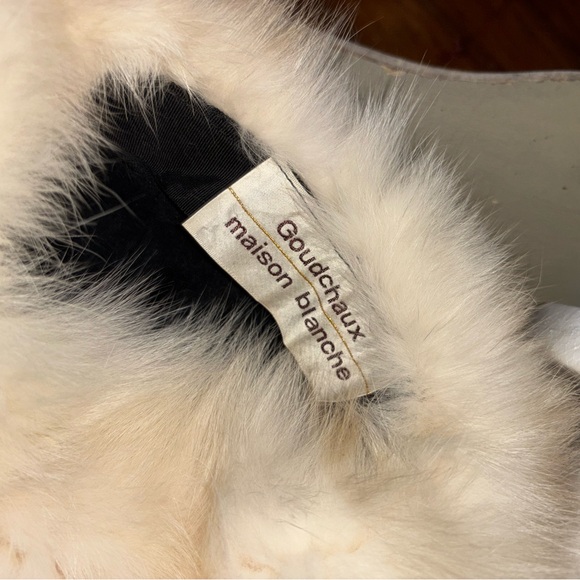 Goudchaux Maison Blanche Cream Fur Hat. Vintage - Picture 5 of 5